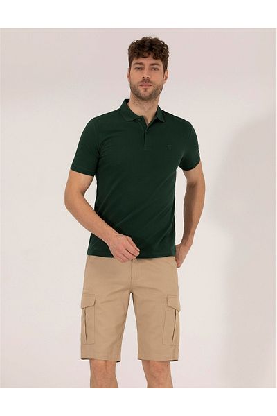 Pierre Cardin Σκούρο πράσινο μπλουζάκι Basic Slim Fit