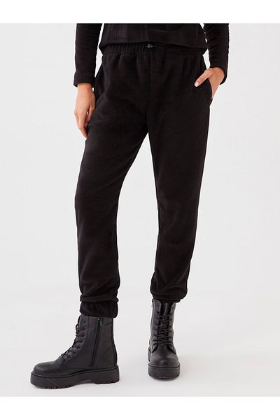 LC Waikiki Gerade Fleece-Jogginghose für Damen mit elastischem Bund