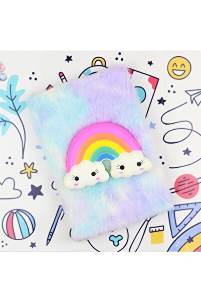 gifttime Caiet de pluș curcubeu colorat