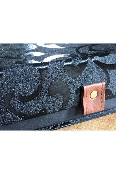 VonaHome Leather Covered Magnet Cover Multi-Purpose Box-Organizer - Black - 29,5X16,5X7Cm
