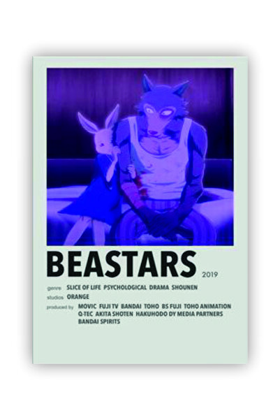 fırsatlar diyarı Carte de informații Anime Beastars Poster minimalist