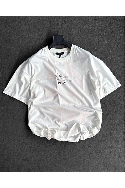 Machetta Tricou oversize cu decolteu rotund cu imprimeu California Play