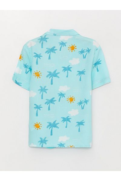 LC Waikiki Short Sleeve Patterned Baby Boy Shirt