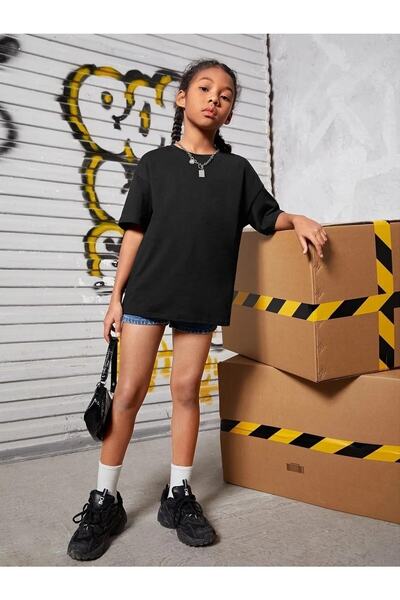 Machetta Kids Nothing Find Back Printed Oversize Crew Neck Children's T-shirt