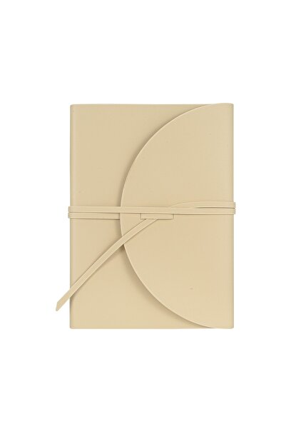 Victoria's Journals قلم حبر كلاسيكي من الجلد النباتي من Pella مع غطاء مرن، دفتر ملاحظات منقط مناسب مقاس 15 × 21 سم (a5) بيج