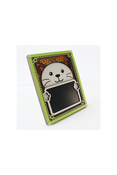 3D SERGİ Children's Room Photo Frame - Wooden Children's Picture Frame - Multi-Layer Frame - Cat Themed