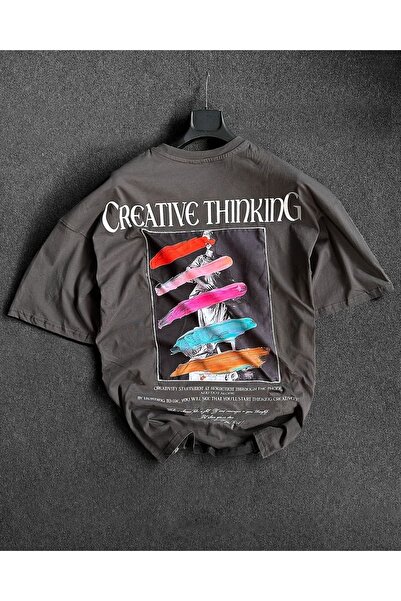 Machetta Творче мислення, передній і задній принт, великий розмір, футболка з велосипедним коміром