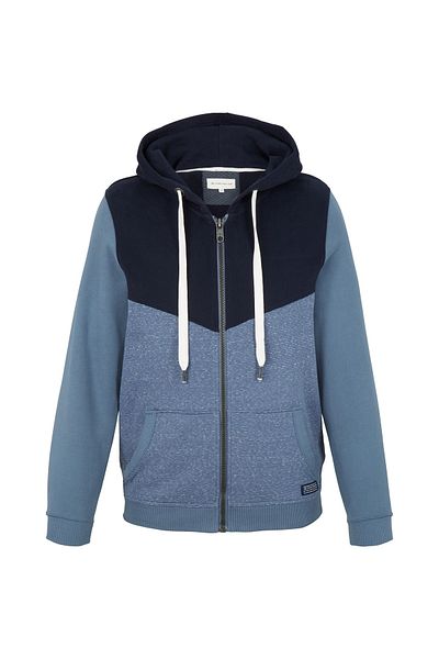 Tom Tailor Kapuzensweatjacke Color Blocking Zip Hoody mit Kapuze