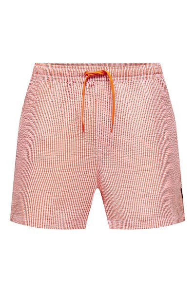 Only & Sons Badeshorts Ted Seersucker Swimshorts mit Tunnelzug
