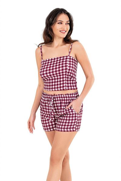 DOWRY Plaid Rope Strap Shorts Set 06-18
