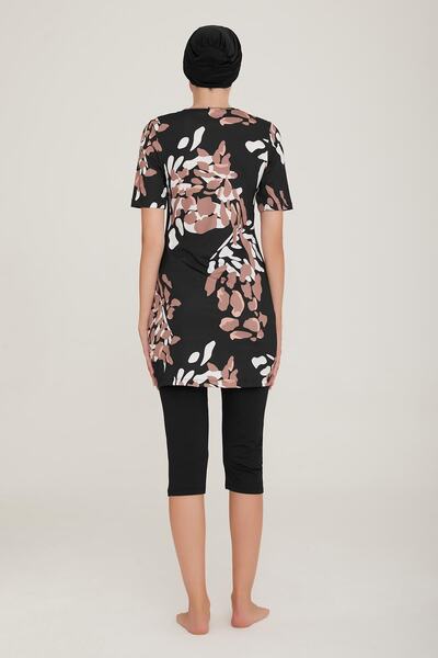 MARESİVA Women's Short Sleeve Afşin Black Hijab Swimsuit