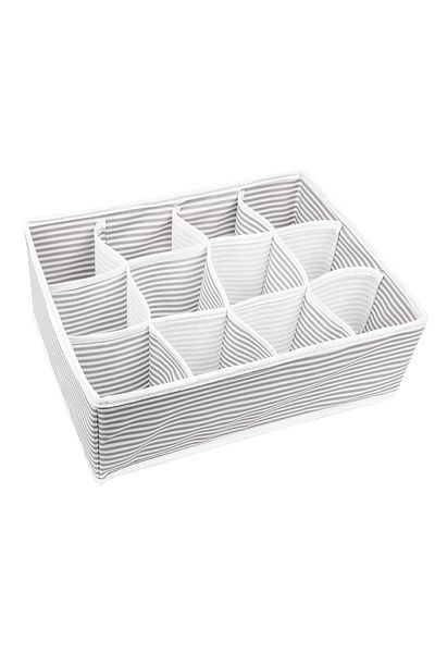 KAYAMU 12 Compartment Drawer Organizer - Gray Color