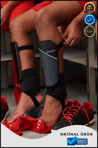 OverPazar Παιδικό ποδοσφαίρου Shin Guard Μαύρο Χρώμα Προστατευτικό Ποδοσφαίρου Τερματοφύλακας 140