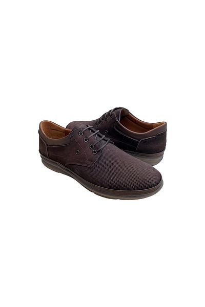 BİRKAN 345032   Ανδρικά casual παπούτσια από γνήσιο δέρμα καφέ ορθοπεδικά