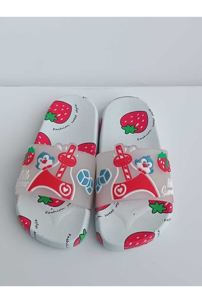 GEZER Papuci antiderapante pentru fete cu model de căpșuni