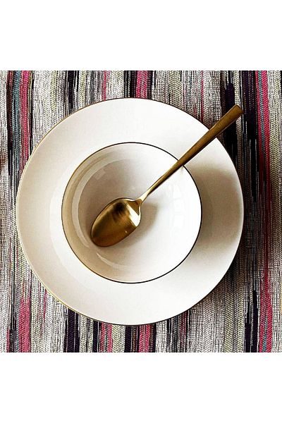 Alesta Home 6-Piece Striped Jacquard Fabric American Service 50x35cm