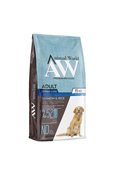 Animal World Derma Care Somonlu Ve Pirinçli Yetişkin Köpek Maması 15kg