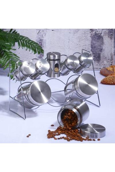 Kosova Glass-427 Metal 8-Piece Spice Set