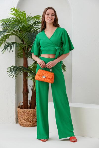 HELLODEAR Side-Tie Wrap Top and Bottom Set