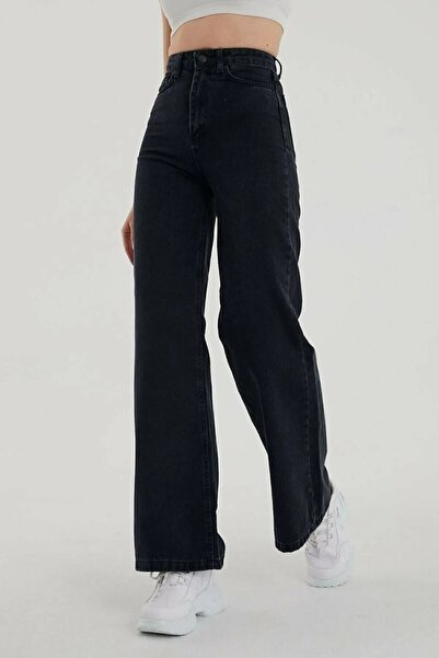 nede moda Place Pantaloni Palazzo cu talie înaltă din Lycra