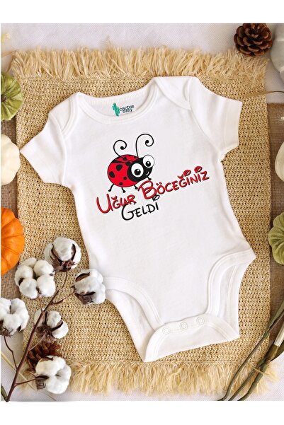 CACTUS COLLECTION بدلة أطفال من القطن باللون الأبيض مطبوع عليها Cactus Baby L...
