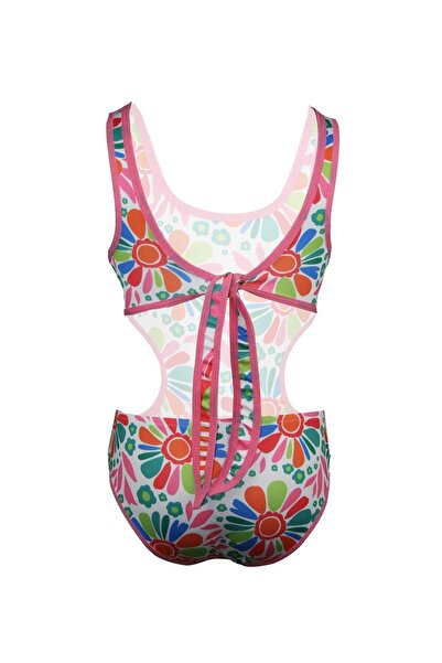 Rs Ramuni Costum de baie pentru fete Mayokini cu model floral cu imprimeu dig...