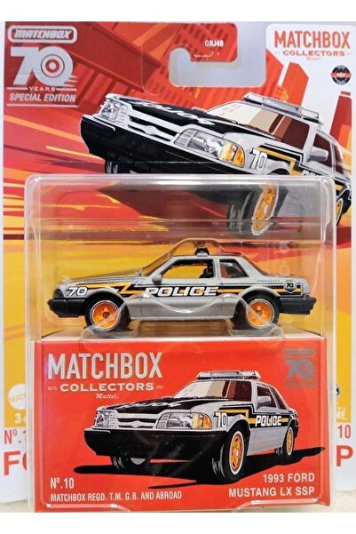 Matchbox Koleksiyon Araçları 70. Yıl Özel Seri Gbj48 - Hlj68 1993 Ford Mustang Lx Ssp