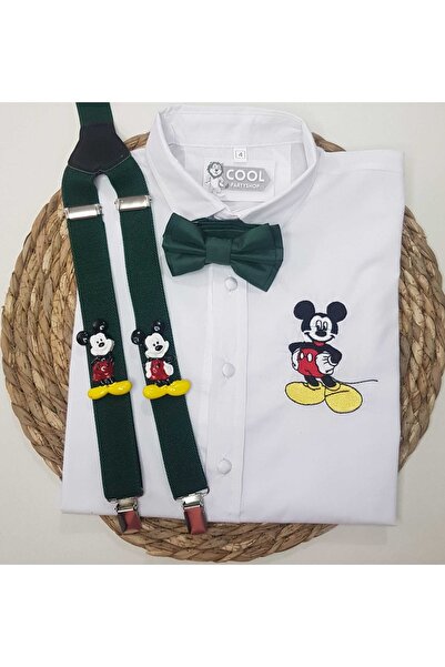 cool partyshop Mickey Kıyafet Askı Papyon Gömlek