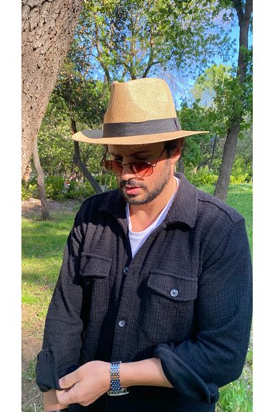 laviyonsa Cowboy Model Men's Straw Hat