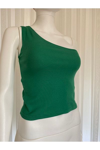 BRAVORİTE One Shoulder Ribbed Camisole Crop