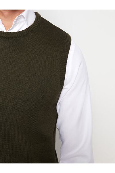 LC Waikiki Ärmelloser, schlichter Rundhalspullover für Herren