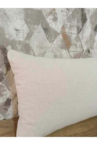 fabricorg 42 Thread Raw Cloth Natural Beige Color Throw Pillow Cover Suitable for Punch (50X30 CM)