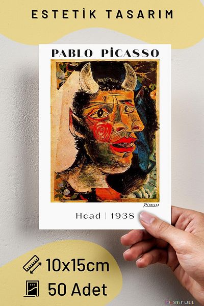 Postifull 50 τεμάχια 10*15cm αφίσες τοίχου - Κιτ κολάζ ζωγράφων, κάρτες καλλιτεχνικής αφίσας, με δώρο ταινίας