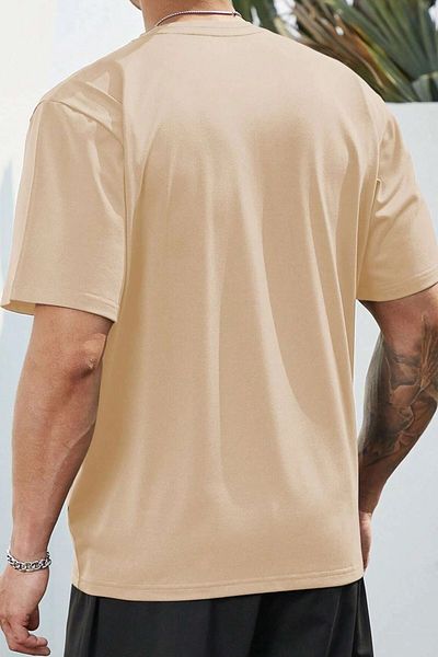 AMMA Μπλουζάκι Unisex Oversize Live Life με στάμπα από βαμβακερό λαιμόκοψη με κοντό μανίκι