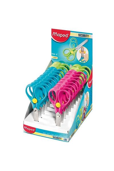 Maped Safety Scissors 13 Cm with Safety Lock473112 (20 Pack)