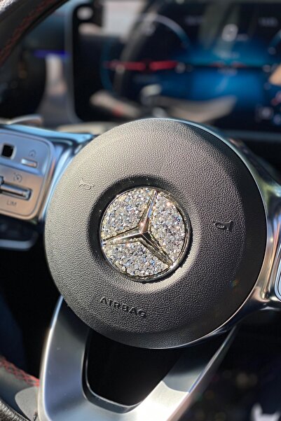 TASARIM ARABAM ATİKE ELİF AKIN Gümüş Mercedes Araçlarla Uyumlu Direksiyon Taşı