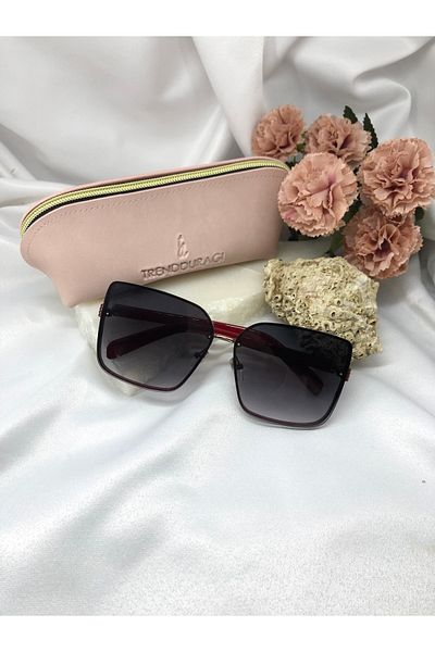 Di Caprio Onia Square Rectangle Red Women's Sunglasses