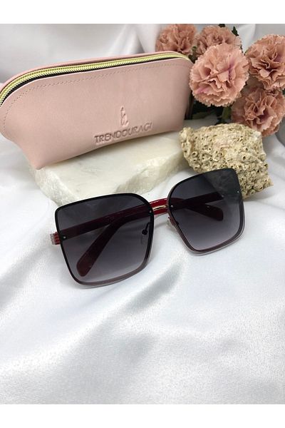 Di Caprio Onia Square Rectangle Red Women's Sunglasses