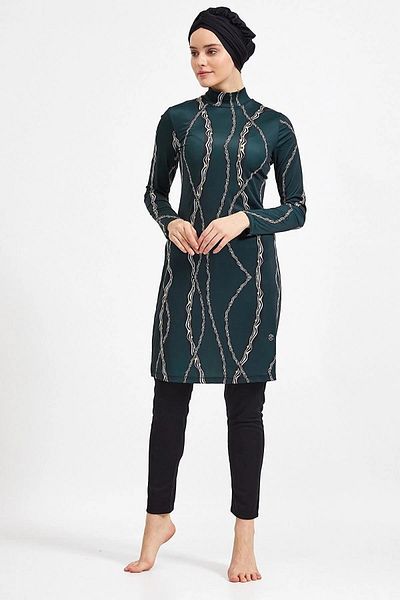 MARESİVA Women's Lycra Long Sleeve Black Hijab Swimsuit 0c5t0n4
