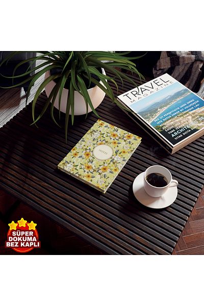 Egenis Cloth Lined Notebook with Hard Cover 160 Sheets 14x20cm -4
