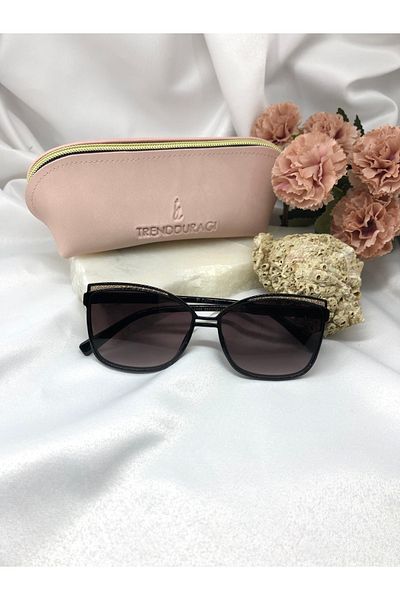 Di Caprio Midi Cat Eye Black Women's Sunglasses
