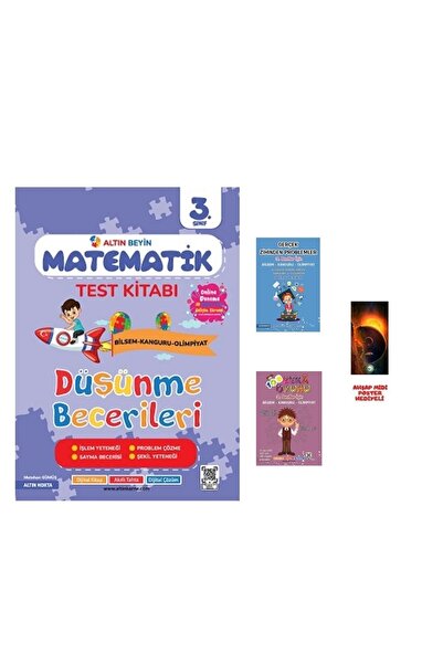 NARTEST Altın Nokta 3 Sınıf Altın Beyin Matematik Test Kitabı Gerçek Zihinden...