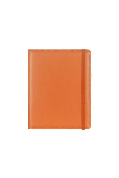Victoria's Journals Notepad Folio 14,8x21 Cm Vegan Leather Notepad Orange+pointed