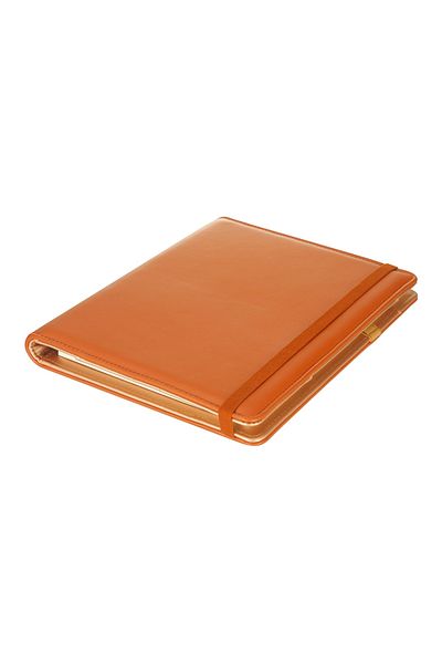 Victoria's Journals Notepad Folio 14,8x21 Cm Vegan Leather Notepad Orange+pointed