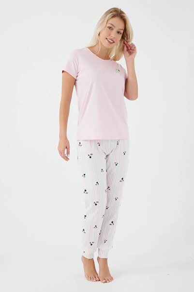 Pierre Cardin Rahat Yaka %100 Pamuk Kadın Pijama Takım 8574