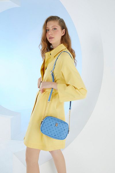 Pierre Cardin Geantă de umăr pentru femei Monogram albastru 05PO22Y1543