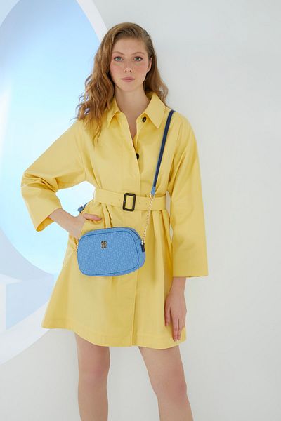 Pierre Cardin Geantă de umăr pentru femei Blue Little Alphabet 05PO22Y1543