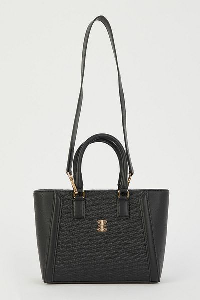 Pierre Cardin Straw Black Women's Shoulder Bag 05PO23Y1718