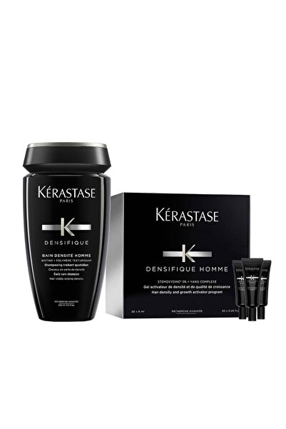 Kerastase Densifique Homme Yoğunlaştırıcı Bakım Kürü 30x6 Ml + Bain Densite Homme Şampuan 250 Ml