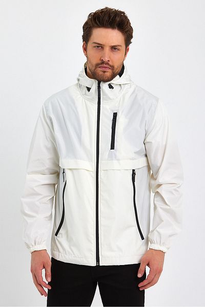 GENIUS STORE Κατάστημα ανδρικό αντιανεμικό και αδιάβροχο αδιάβροχο αθλητικό μπουφάν αδιάβροχο με κουκούλα με 3 τσέπες